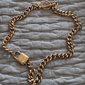 Michael Kors Long Toggle Closure Padlock Necklace
